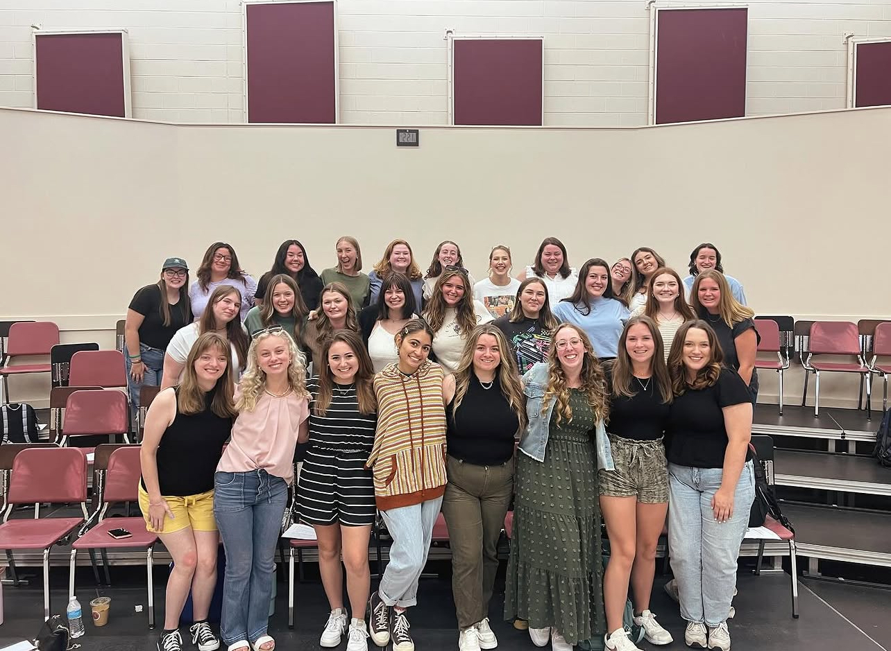 Ladies of Lee in rehearsal room, group photo